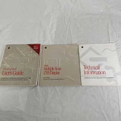 LOT Apple Multiple Scan 1705 Display Power Macintosh 7500 Users Guide Manuals - Image 1 of 3