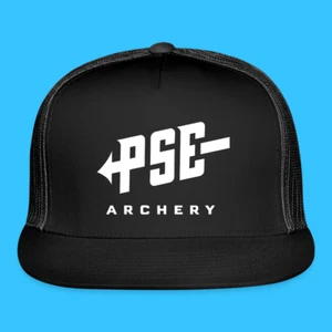 PSE Archery Black Adjustable Trucker Hat Cap Adult Size - Picture 1 of 5