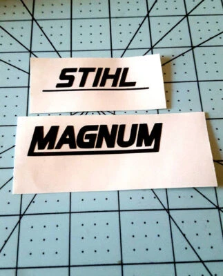 HIGH PERFORMANCE HEXIS VINYL STIHL CUSTOM CHAINSAW CLUTCH COVER LETTERING STICKER DECAL TO AFTERMARKET BLANKS