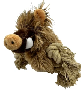 SteelDog Ruffian Warzenschwein Roper Hundespielzeug Premium robust Plüsch Quietschseil - Bild 1 von 5