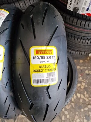 Pneumatico Posteriore 180/55 ZR17 73W PIRELLI DIABLO ROSSO CORSA 2 DOT 2025