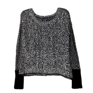 AE American Eagle Womens Black White Gray Pullover Sweater Size XS - Picture 1 of 6