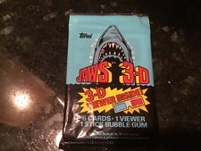 Jaws (1) Unopened 1983 Topps Jaws 3-D Trading Card Pack