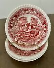 4 Copeland Spode Tower Red Fruit Bowls 55 Inches