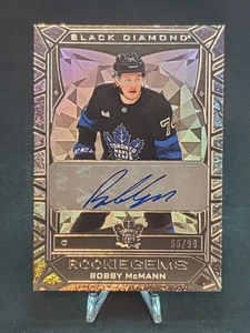 BOBBY MCMANN 2023-24 BLACK DIAMOND ROOKIE GEMS AUTOGRAPH /99 RC AUTO MAPLE LEAFS - Bild 1 von 4