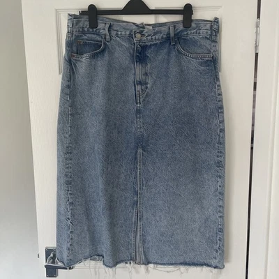 Mango Women’s Long Denim Skirt Size XXL or 16 UK Pre-Loved - Image 1 of 4