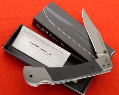 Cuchillo plegable Hunter STR KA-BAR 5" cerrado 3189 Lockback Lock Blade sin usar, en caja Foto 1 de 4