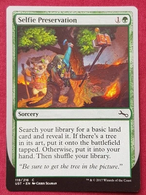 Magic The Gathering UNSTABLE SELFIE PRESERVATION green card MTG - Image 1 of 2
