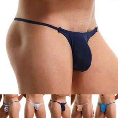 Intimo uomo T-Back tanga bikini perizoma uomo mutandine mesh micro - Immagine 1 di 4