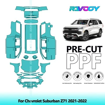 Película de protección de pintura precortada PPF para Chevrolet Suburban Z71 2021-2022 Foto 1 de 4