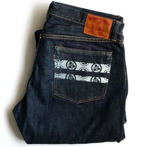 Momotaro Jeans [0201/Vintage Slim Straight Denim Pants] Size 38x36 #1004 - Picture 1 of 1