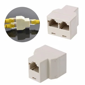 Adaptador de cable Ethernet RJ45 divisor de cable 1 en 2 CAT 5/CAT 6 LAN - Imagen 1 de 4