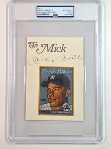 MICKEY MANTLE AUTO Custom 1/1 SLAB With 4 inch auto in black ink Psa/dna #5983 - Picture 1 of 3