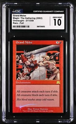 GRAND MELEE Onslaught Foil Rare CGC 10 Gem Mint MTG [Nostalgium] - Image 1 of 2