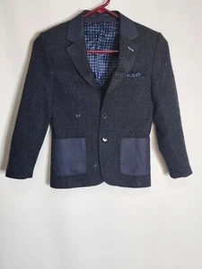 Bergamo Kids by Milano Boys Blue 2 Button Blazer Suit Jacket Navy Trim 9 (i28) - Picture 1 of 7