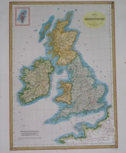 1840 ORIGINAL MAP GREAT BRITAIN IRELAND ENGLAND SCOTLAND WALES Dublin London - Picture 1 of 6