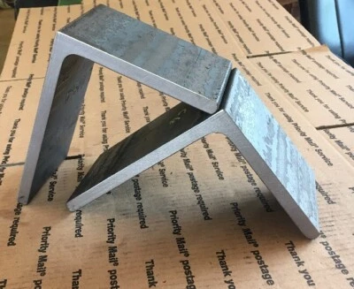 Acero Ángulo Hierro 8" X 6" Resistente Soporte Soporte Estante 4” Largo 1/2" GROSOR (2) Foto 1 de 4