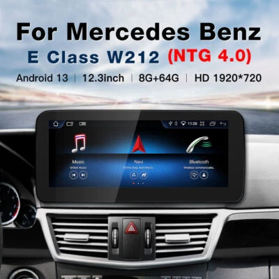 12.3" Android13 Screen CarPlay Autoradio 8+64G for Benz E class W212 2009-2012 - Image 1 of 4