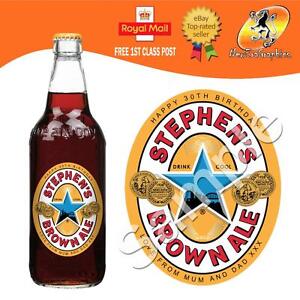 PERSONALISED BEER BROWN ALE BOTTLE LABEL BIRTHDAY ANY OCCASION GIFT
