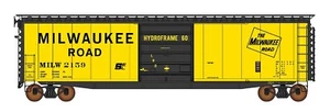 HO-MILWAUKEE ROAD-YELLOW 50' PS-1 BOX AUTO PORTA SINGOLA DI INTERMOUNTAIN RAIL. - Foto 1 di 1