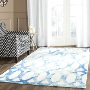 Safavieh Dip Dye 7' X 7' Round Rug In IVORY BLUE - Picture 1 of 2