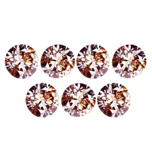 0.21 Ct [7 Pcs Lot] Round Diamond Cut 1.9 MM Genuine Pink Argyle Pink Diamond - Picture 1 of 5