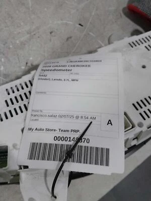 2009 Jeep Grand Cherokee Speedometer Gauge OEM Black 138K Miles NJ25-14474 - Изображение 1 из 4
