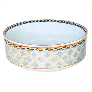 VTG Villeroy & Boch NAVARRA Switch 4 Orange Blue Lattice 8" Vegetable Bowl NEW - Picture 1 of 7