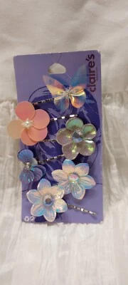 6 Claire's Hair Pins Flowers  - Image 1 of 2