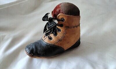 Very Nice Old Original Childs Leather Shoe Pin Cushion • 48.49$
