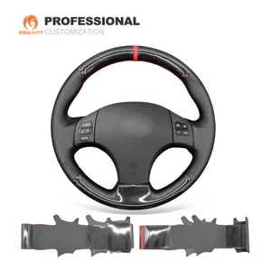 Cuero Auténtico PU Fibra de Carbono Coche Cubierta del Volante para Lexus IS250 IS300 IS350 - Imagen 1 de 10