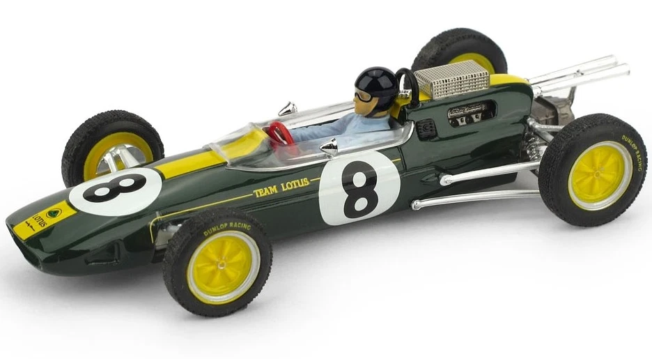 LOTUS 25 CLARK 1963 N.8 WINNER ITALIA GP WORLD CHAMPION+PILOTA 1/43  BRUMM  R548 - Immagine 1 di 1
