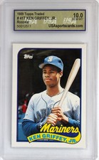 1989 Topps Traded # 41T Ken Griffey Jr. ROOKIE Graded 10 MT LOOK!!