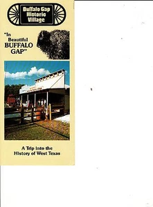 Folleto de colección Buffalo Gap Historic Village West Texas cerca de fotos de Abilene - Imagen 1 de 2