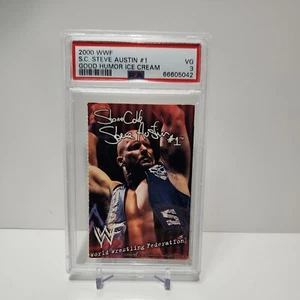2000 WWF GOOD HUMOR ICE CREAM CARD #1 STONE COLD STEVE AUSTIN WWE WCW ECW WCCW - Picture 1 of 2