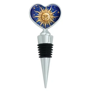 Himmlische Sonnen Mond Sternschnuppen Herz Liebe Weinflaschenverschluss - Bild 1 von 5