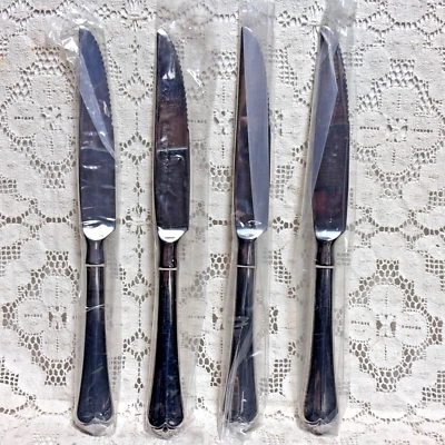 Facas para bife Oneida Juilliard Julliard 9 1/4" 18/10 conjunto de aço inoxidável 4 - Imagem 1 de 4