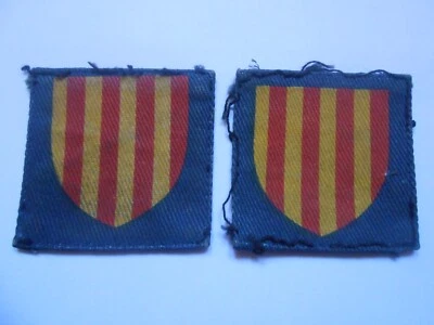 Northumbrian District - HG  printed pair  cloth formation signs military patches - Image 1 of 3