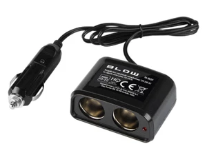 New 2 Way Cable Car Cigarette Lighter 12V 24V Lead Splitter Socket Adapter 1172 - Imagen 1 de 3