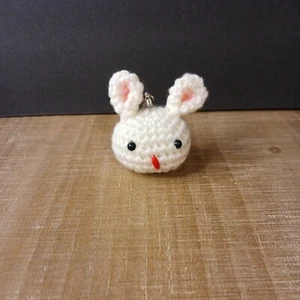 Adorable white Bunny Key Chain |Toys|Handmade Toys|Stuffed Animal|Crochet Toy - Picture 1 of 6