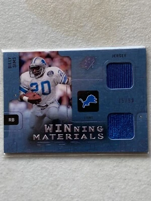 Billy Sims 2009 Upper Deck Spx Winning Materials Dual Jersey Patch 15/50 Lions - Image 1 of 3