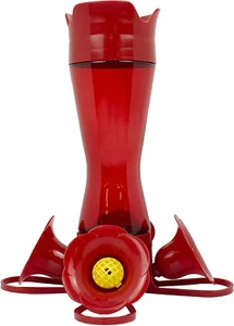 Perky-Pet 403CP Pinch Waist Plastic Hummingbird Feeder, 8-Ounce , Red - Picture 1 of 12