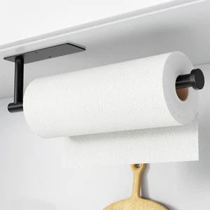 Papierhandtuchhalter - selbstklebend oder bohrend, mattschwarz Wandmontage - Bild 1 von 12