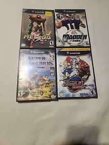 Lot Of 4 Gamecube Cases Sonic Adventure 2 Smash Bros. Metroid Prime Madden 2002 - Picture 1 of 13