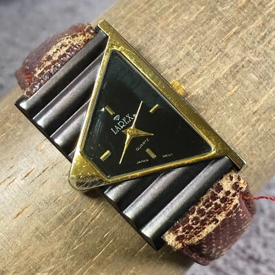 Larex Women Brown Leather Asymmetrical 26mm Quartz Analog Watch 7 1/4" - image 1 of 4