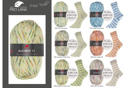 PROLANA "Pro Lana Golden Socks Alicante 17" 100g Sockenwolle Strumpfwolle 4fach