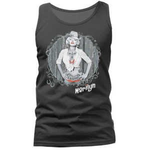 Camiseta sin mangas gráfica Marilyn Cowgirl gris remolino - Imagen 1 de 11