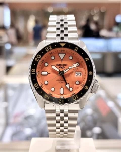 Reloj automático SEIKO 5 Sports GMT SSK005K1 esfera naranja acero | FedEx - Imagen 1 de 9