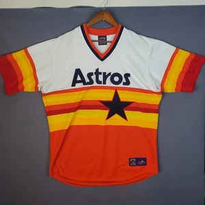 Houston Astros Majestic Throwback Rainbow Cooperstown Collection Jersey X-LARGE - Picture 1 of 10