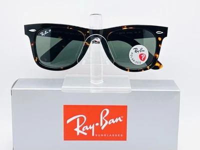 Gafas de sol polarizadas Ray-Ban Original Wayfarer RB2140 50 mm - Lente Habana/Verde Foto 1 de 4
